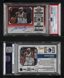 2022 Panini Contenders Optic Red Prizm /99 Jaden Hardy PSA 9 MINT Rookie Auto RC