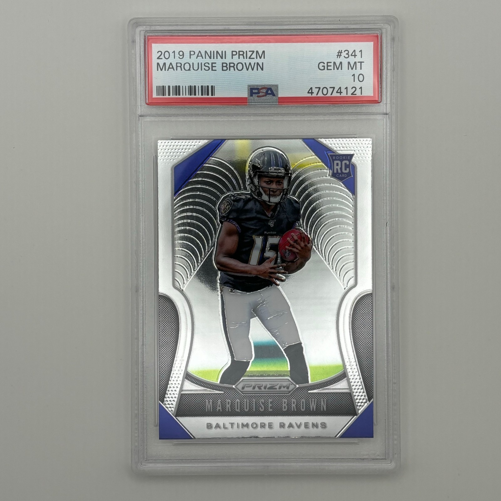 2019 Panini Prizm Marquise Brown Rookie Card PSA 10 #341
