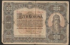 1920 HUNGARY 1,000 KORONA NOTE