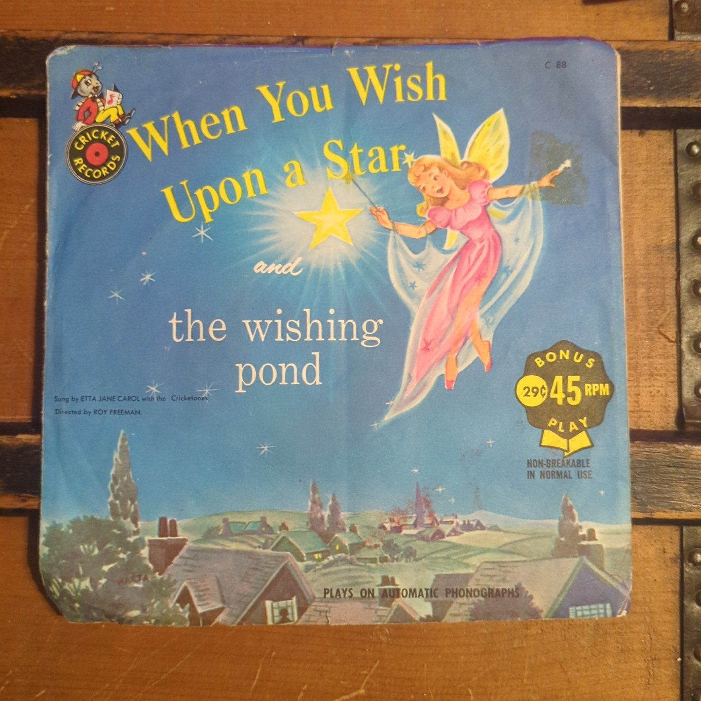 Cricket Records - When You Wish Upon A Star / The Wishing Pond C-88