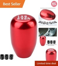 Weighted Metal Shift Knob 157g For Manual Cars Sim Racing - Red Ergonomic Grip