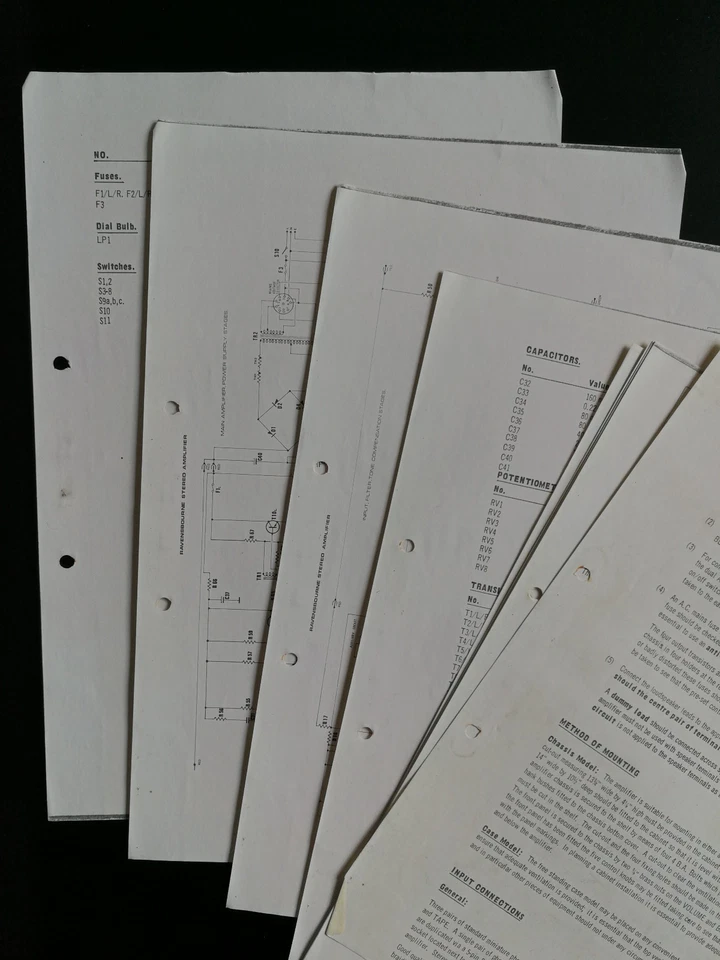 Komplette Unterlagen "The Ravensbourne Stereo Amplifier" (Rogers) - Bild 2 von 2