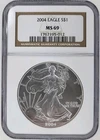 2004 American Silver Eagle NGC MS 69 1 oz US Mint $1 Coin