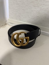 Gucci Marmont GG Belt Black Leather, Size 85cm, Fits 32-34 Inch Waist