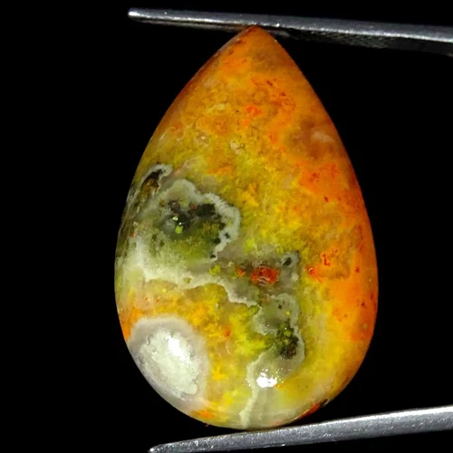 23.50Cts Natural Bumble Bee Jasper Pear Cabochon Loose Gemstone