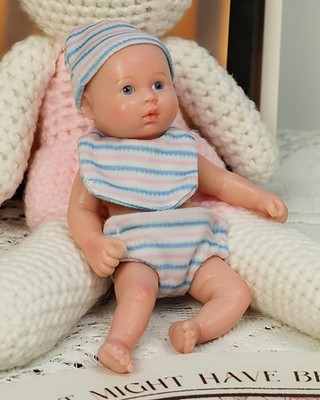 Auction！6 Inch Full Silicone Mini Doll   Realistic Handmade Collectible, Soft