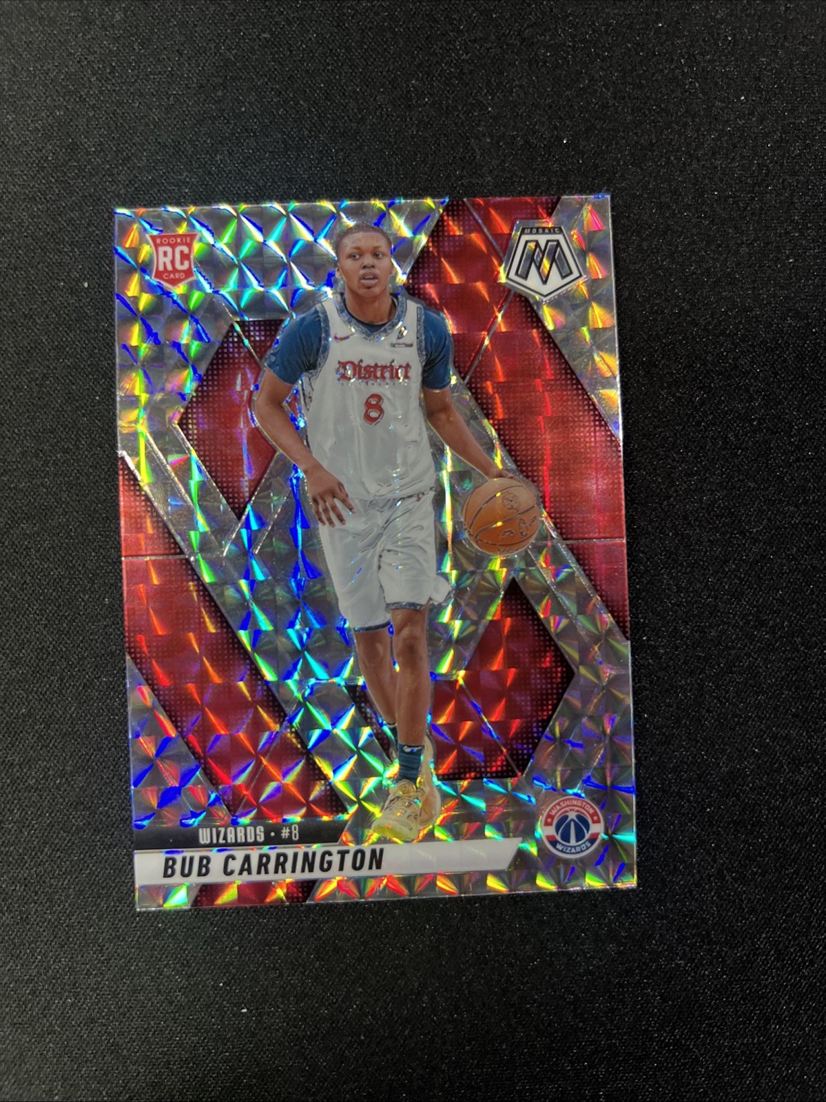 2024-25 Panini Mosaic Rookies Bub Carrington #206 Silver Prizm (RC)