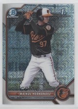 2022 Bowman Chrome Prospects Mega Box Mojo Refractor Maikol Hernandez 0vy7