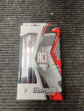 NEW Harrows 24g ACE Steel Tip Darts, Non Slip, Vulcanised Rubber Grip, 24 Gram