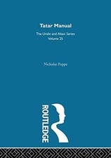 Tatar Manual (Uralic and Altaic), Poppe New 9780700708253 Fast Free Shipping..