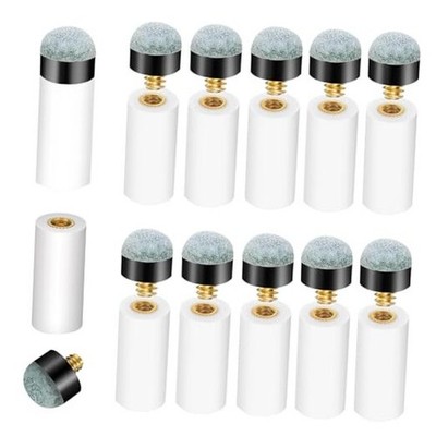 Ymapinc 10 Pack Pool Cue Tips Replacement Kit, 12mm Screw On Pool Sticks for