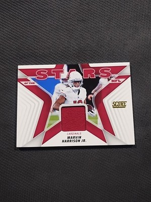 2025 Score Marvin Harrison Jr. #SNJ-MHN Stars of the NFL Patch Gold Relic    