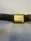 [Near MINT] VTG SEIKO Dolce 7321-6170 Gold Dial Tungsten Carbide Qtz Men's Watch