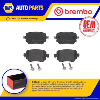 Brake Pads Set fits AUDI Q3 8U 1.4 Rear 13 to 18 Brembo 2Q0698451A 5Q0698451AL