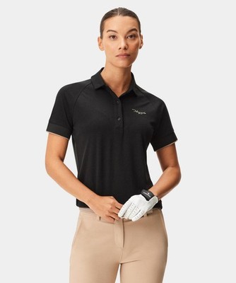 Macade Tour Script Shirt Golf Polo Black Size Large