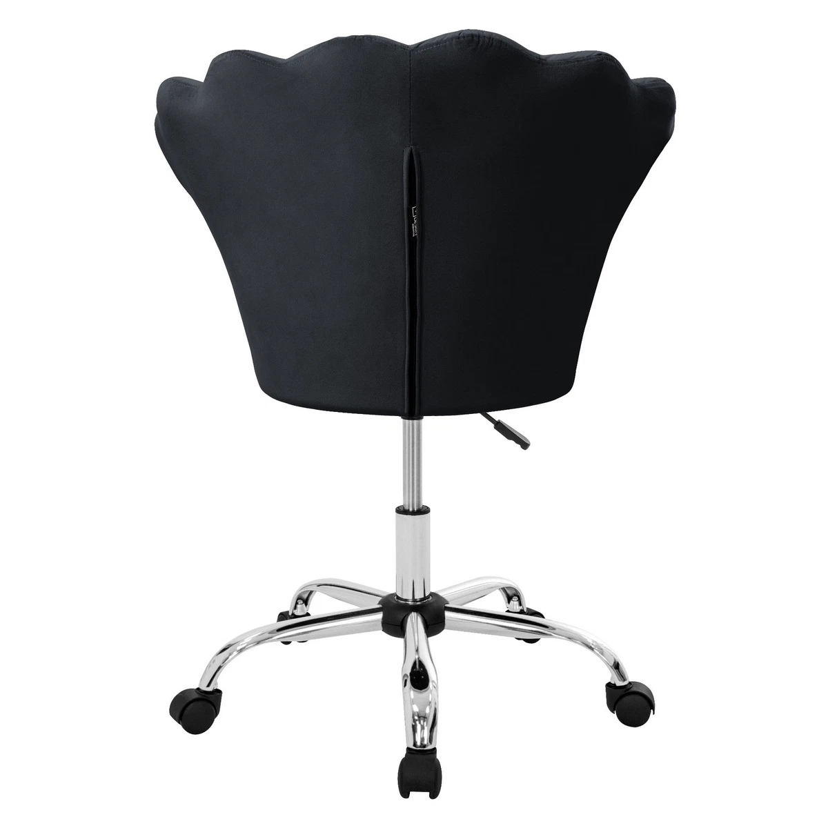 Silla de oficina asiento de terciopelo negro sillón ergonomico moderno