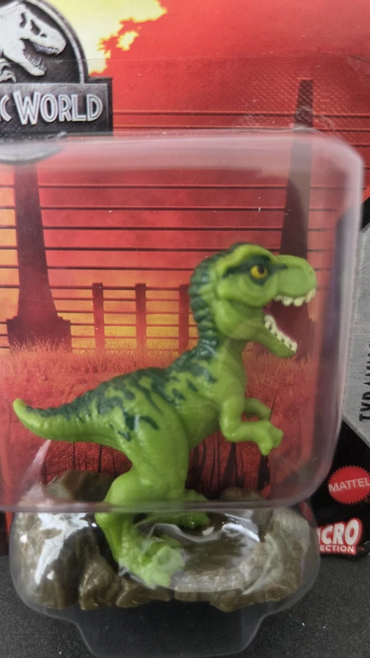 Jurassic World T-Rex Micro 2020 Colección Figura 2" Dinosaurio Pastel Topper Juguete Foto 3 de 4