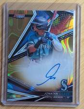 2022 Topps Bowman's Best JONATAN CLASE Auto Mariners Baseball Card 23/75 #B22-JC