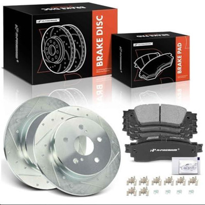 Front Drilled and Slotted Disc Brake Rotors NO PADS Camry, RAV4, Avalon, Venza