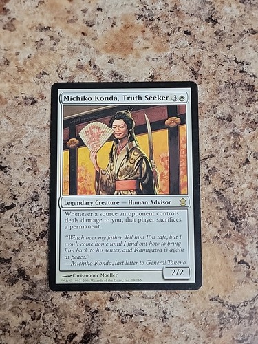 MTG - Michiko Konda, Truth Seeker - Saviors of Kamigawa - LP, English Magic