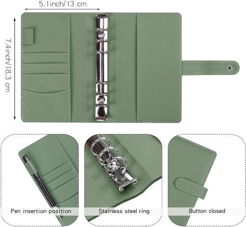 Money Saving Binder, Savings Challenges Book with for Cash Envelopes, 12pcs Z... - Picture 3 of 7