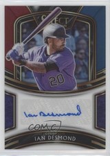 2021 Panini Select Signatures Tri-Color Prizm 11/49 Ian Desmond #S-ID Auto b9e