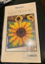 Sunflowers Latch Hook Rug Kit Caron Wonder Art 4607