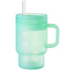 TAKYIT 9oz Silicone Toddler Sippy Cup, Straw Handle, Spill-Proof, BPA-Free