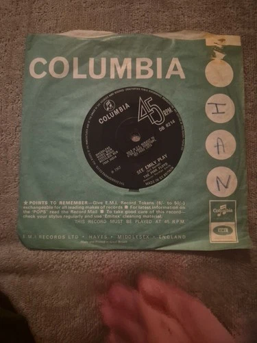 The Pink Floyd See Emily Play 1967 Columbia 7" Single