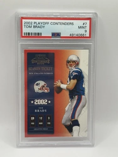 2002 PLAYOFF CONTENDERS #7 TOM BRADY PATRIOTS PSA 9