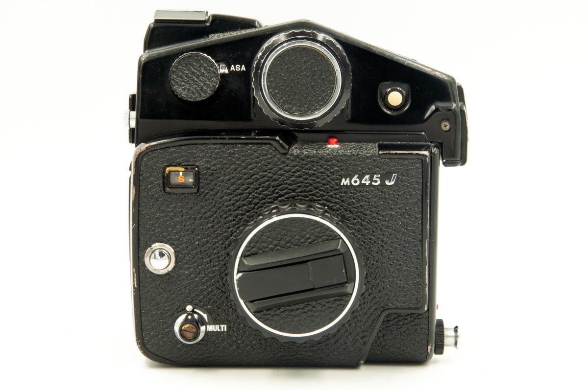 MAMIYA マミヤ フィルム中枠 M645120 G-1508 AS IS Mamiya M645 Eye Level Finder Film Camera + Sekor ULD C 105