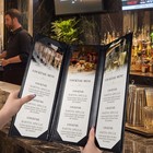 WeChef 5 Pack Leather Menu Covers 4.25x11" Trifold 3 View Angle Corner Wine List — photo 7
