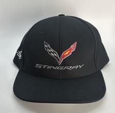 Chevrolet Corvette Stingray Hat Black Fitted Unionwear USA Made GM Licensed Cap
