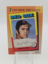 ​1990 Topps Fred Lynn #663 Turn Back The Clock Boston Red Sox - 1975 TBC