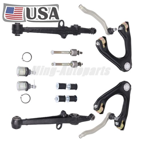 Set of 12 Front Upper Lower Control Arm Tie Rod Ball Joint For Honda Accord 2.2L