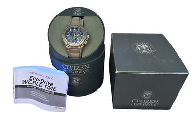 Citizen Skyhawk C650 Men's Watch Titanium Q02497 New Battery and Calibrated