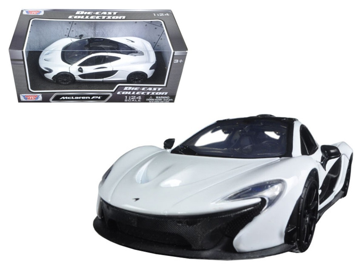 1/24 Motormax McLaren P1 White Racing Supercar Diecast Car