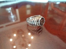  7--VINTAGE STERLING SILVER RING-925--SIZE-7--NICE STONE--