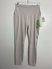 NWT RBX New Womens Sand Beige  High Waist Full Length Leggings Size Large