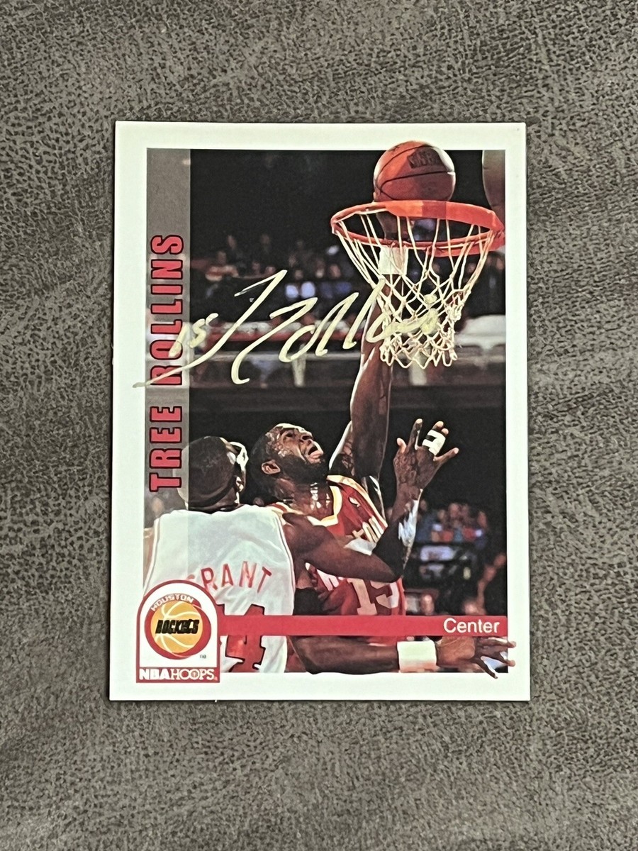 1992-93 NBA Hoops Tree Rollins #393 Houston Rockets AUTO Signed Autograph!