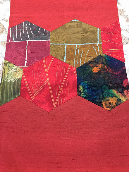 JAPANESE KIMONO VINTAGE NAGOYA OBI HEXAGONAL PATTERN PATCHWORK | eBay