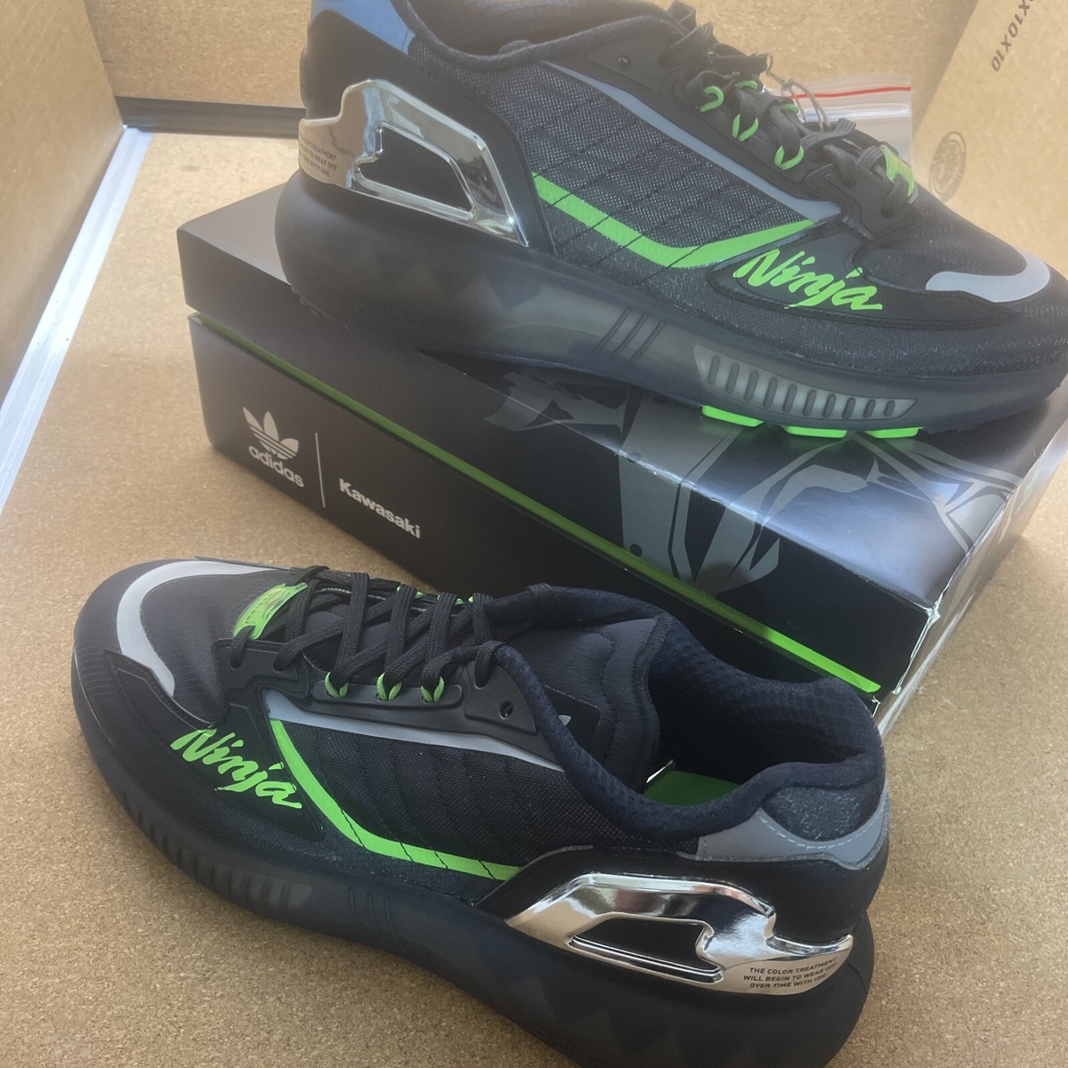 Adidas ZX 5K Boost Kawasaki Ninja Sneakers Limited Edition Size  Motocross