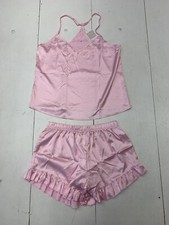Womens Pink Pajama Nightwear Set Size Medium