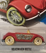 2013 Hot Wheels HW CITY * GRAFFITI RIDES VOLKSWAGEN BEETLE * Red Convertible