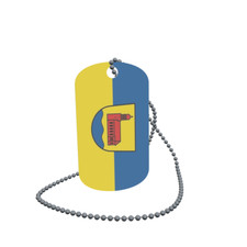 Dog Tag Flag Sea Church Dog Tag Aluminium 30 x 50mm