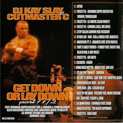 CUTMASTER C KAY SLAY- GET DOWN OR LAY DOWN PT 1.5 HIP HOP RAP NYC MIXTAPE MIX CD