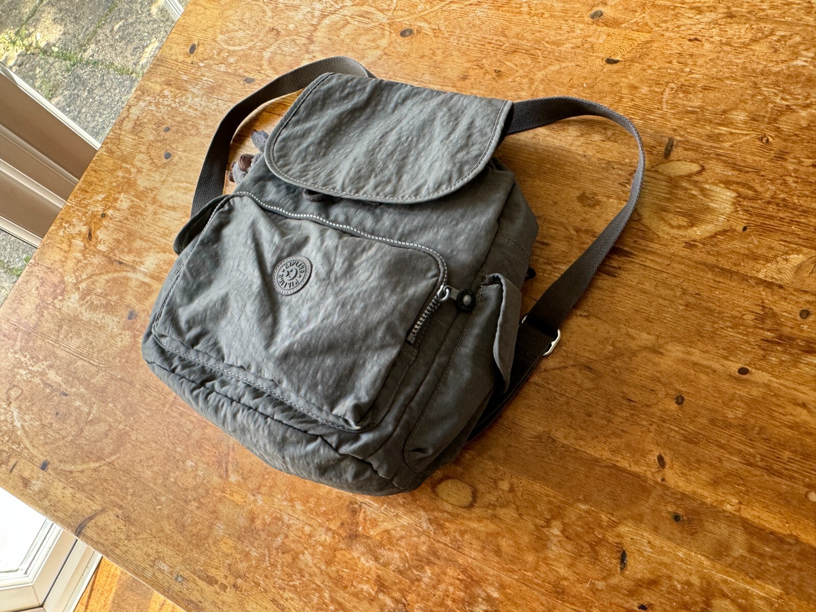 KIPLING GREY HANDBAG RUCKSACK BACKPACK MONKEY TEX… - image 3