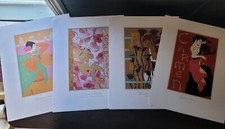 Set of 4 Vintage Limited Edition Opera Prints/Posters by Martinez; Carmen, Aida.