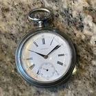 Longines 1901 Pocket Watch Pin Set Display Movement Porcelain Dial Swiss Antique