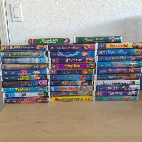 Vhs Movies Lot of 32 Family, Animated Films From The 1990s